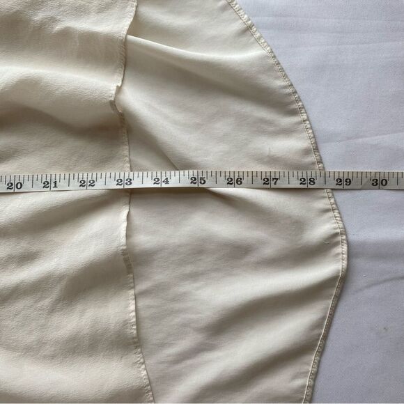 Alice + Olivia Ivory Draped Silk Sleeveless Blouse Size Small - Picture 15 of 15